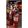 Image 1 : LOT OF 5 ASSORTED SIZE FIRE EXTINGUISHERS