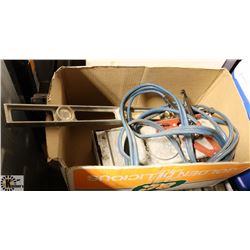 BOX WITH BOOSTER CABES, LEVEL AND MORE