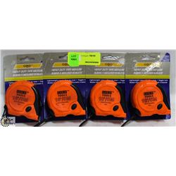LOT OF 4 NEW 16' TAPE MEASURES
