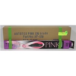 CASE OF 6-18" PINK WIPER BLADES