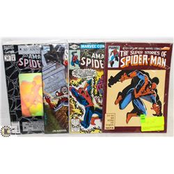 LOT OF 4 SPIDERMAN COMICS