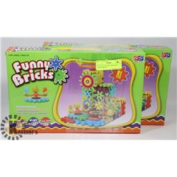 TWO 81PC BATTERY OPERATED FUNNY BRICKS