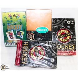 LOT OF 4 SEALED BOX HOCKEY CARDS, 1991-92