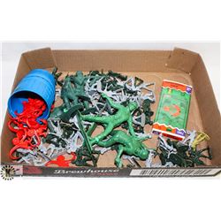 FLAT OF 1970'S TOY SOLDIERS NAZI AND MORE TOYS