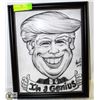 Image 1 : DONALD TRUMP PICTURE IN FRAME.