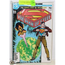 MAN OF STEEL ISSUES 1-6 COLLECTORS COMIC BOOKS.