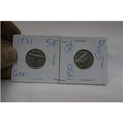 Canada Five Cent Coins (2)