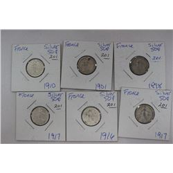 French Fifty Cent Coins (6)