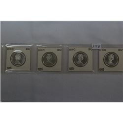 Canada Twenty-five Cent Coins (4)
