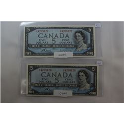 Canada Five Dollar Bills (2)