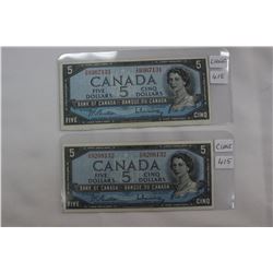 Canada Five Dollar Bills (2)