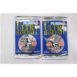 Fleer Ultra Baseball Cards & Stickers (2 pkgs)
