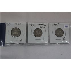 Canada Five Cent Coins (3)