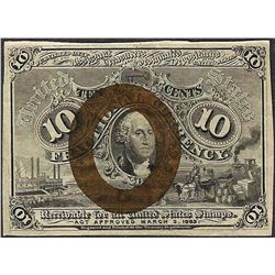March 3, 1863 Second Issue Ten Cent Fractional Currency Note