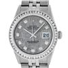 Image 1 : Rolex Men's Stainless Steel Meteorite Diamond Princess Cut 36MM Datejust Wristwatch