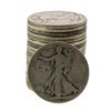 Image 1 : Roll of (20) Assorted Date 1929 and Earlier Walking Liberty Half Dollar Coins