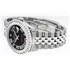 Image 5 : Rolex Mens Stainless Steel Black Roman Diamond Datejust Wristwatch