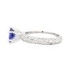 Image 3 : 14KT White Gold 0.94 ctw Sapphire and Diamond Ring