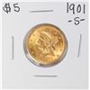 Image 1 : 1901-S $5 Liberty Head Half Eagle Gold Coin