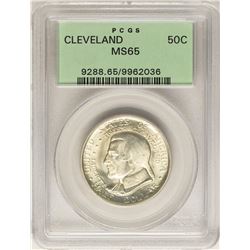 1936 Cleveland Commemorative Half Dollar Coin PCGS MS65 Old Green Holder