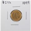 Image 1 : 1849 $2 1/2 Liberty Head Quarter Eagle Gold Coin