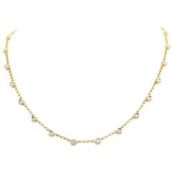 18KT Yellow Gold 2.72 ctw Diamonds by the Yard Necklace