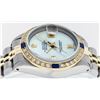 Image 5 : Rolex Ladies Two Tone 14K MOP Diamond & Sapphire Datejust Wriswatch