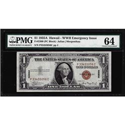 1935A $1 Hawaii Silver Certificate WWII Emergency Note PMG Choice Uncirculated 64EPQ