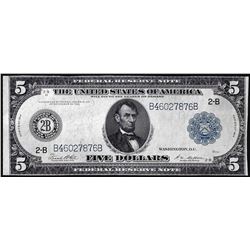 1914 $5 Federal Reserve Note New York