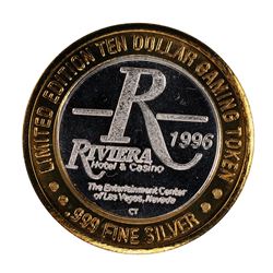 .999 Silver Riviera Hotel & Casino Las Vegas $10 Casino Limited Edition Gaming Token