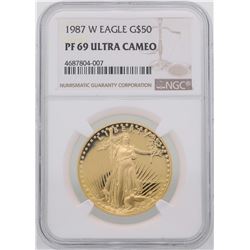 1987-W $50 American Gold Eagle Coin NGC PF69 Ultra Cameo