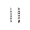 Image 1 : 14KT White Gold 0.45 ctw Diamond Oval Hoop Earrings