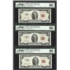 Image 1 : Lot of (3) Consecutive 1953C $2 Legal Tender Notes Fr.1512 PMG Gem Uncirculated 66EPQ