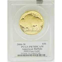 2006-W $50 American Buffalo .9999 Fine Gold Coin PCGS PR70DCAM