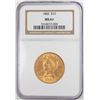 Image 1 : 1882 $10 Liberty Head Eagle Gold Coin NGC MS61