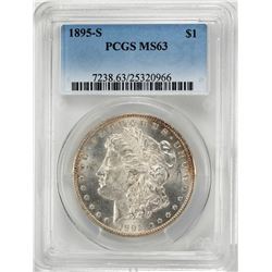 1895-S $1 Morgan Silver Dollar Coin PCGS MS63