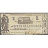 Image 1 : 1864 $1 State of Louisiana Obsolete Note