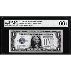 1928B $1 Funnyback Silver Certificate Note Fr.1602 PMG Gem Uncirculated 66EPQ