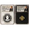 Image 1 : 1792-2017 Half Disme 1/10 oz. Gold & 1oz. Silver Medals NGC PF70 W/ Moy Signature Set