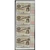 Image 1 : Uncut Sheet of (4) State of Louisiana Baby Bond Obsolete Notes
