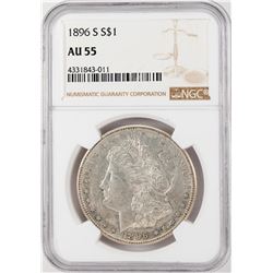 1896-S $1 Morgan Silver Dollar Coin NGC AU55