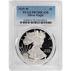 2015-W $1 Proof American Silver Eagle Coin PCGS PR70DCAM