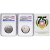 Image 1 : Opening Day 2014-D & 2014-S Baseball Hall of Fame Half Dollar Coins NGC MS70/PF70