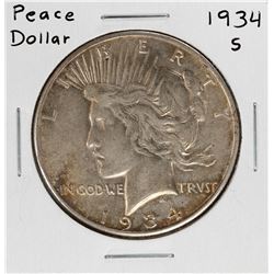 1934-S $1 Peace Silver Dollar Coin