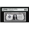 Image 1 : 1928A $1 Funnyback Silver Certificate Note Fr.1601 PMG Choice Uncirculated 64EPQ