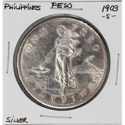 1903-S Philippines One Peso Silver Coin