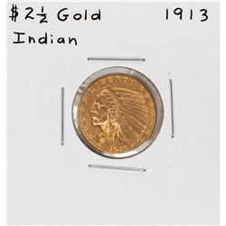 1913 $2 1/2 Indian Head Quarter Eagle Gold Coin