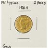 Image 1 : 1864 Philippines 2 Pesos Gold Coin