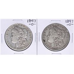 Lot of (2) 1897-O $1 Morgan Silver Dollar Coins