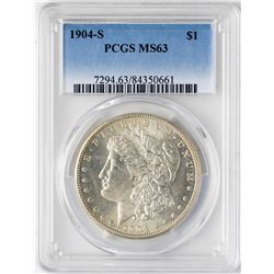 1904-S $1 Morgan Silver Dollar Coin PCGS MS63